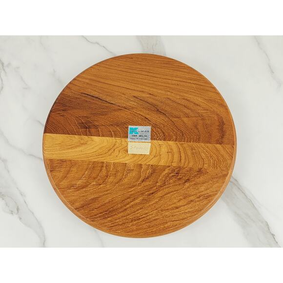 Kalmar Teak Wood Dip & Chip Platter Serving Tray Center Piece 12" Thailand Vtg - Picture 12 of 14